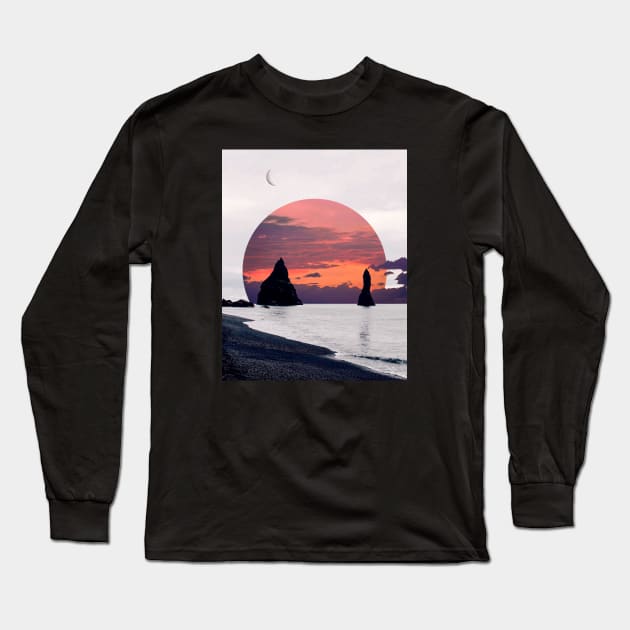 Sunset at Sea Long Sleeve T-Shirt by Aaron the Humble